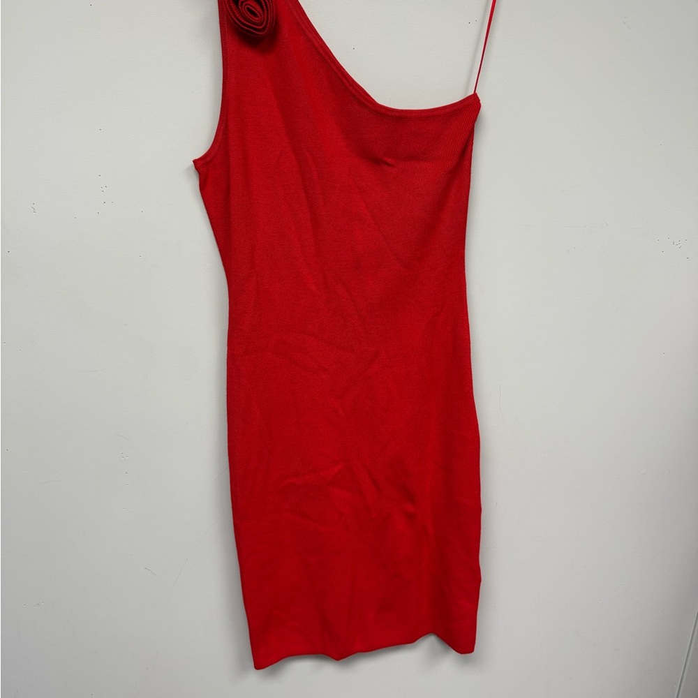 Guess Vibrant Red One-Shoulder Dress